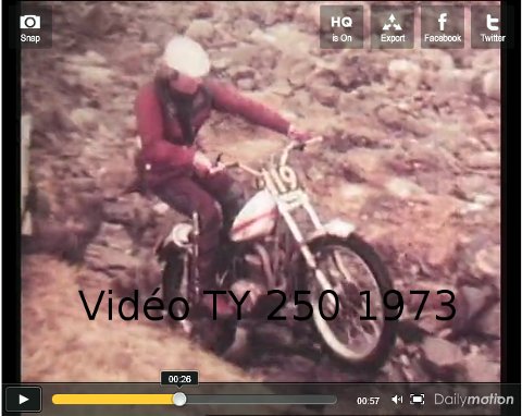 Vidéo TY 250 1973