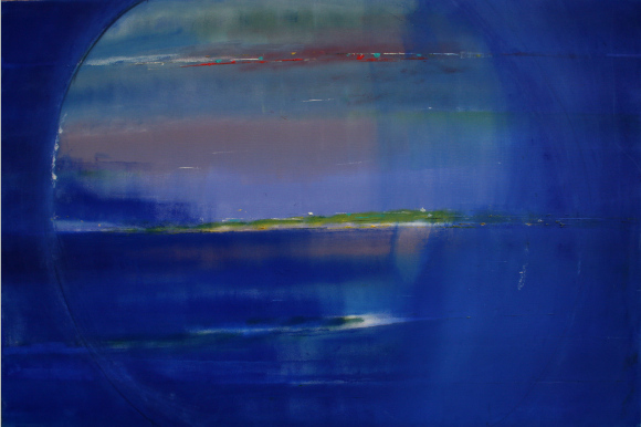 toile bleue abstraite