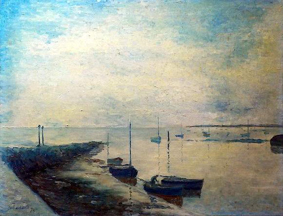 L'entrée du port à l'aube